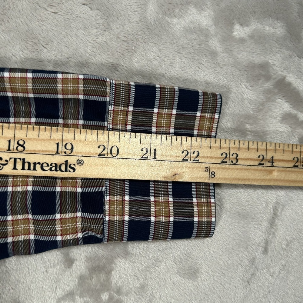 Under 510 Dress Shirt Mens XS Blue Plaid Lightweight Button Down Long Sleeve EUC - Picture 12 of 15